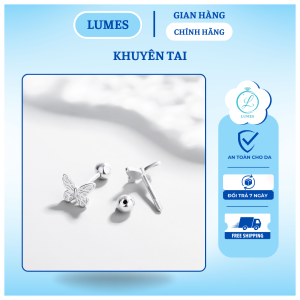 Khuyên Tai Bạc Đôi Bướm Lumes – KT04