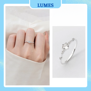 Nhẫn bạc nữ đính đá CZ lấp lánh Lumes