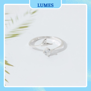 Nhẫn bạc nữ đuôi cá đính đá Lumes