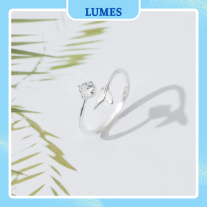 Nhẫn bạc nữ đuôi cá đính đá Lumes