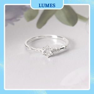Nhẫn bạc nữ đính đá CZ lấp lánh Lumes