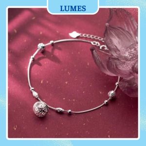 Lắc chân bạc dạng trơn hình chiếc chuông Lumes - LC03