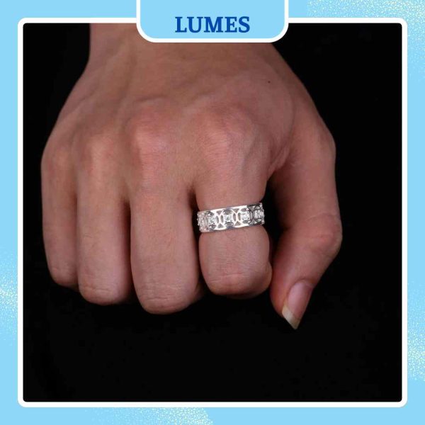 Nhẫn bạc nam kim tiền thu hút tài lộc Lumes - NB05
