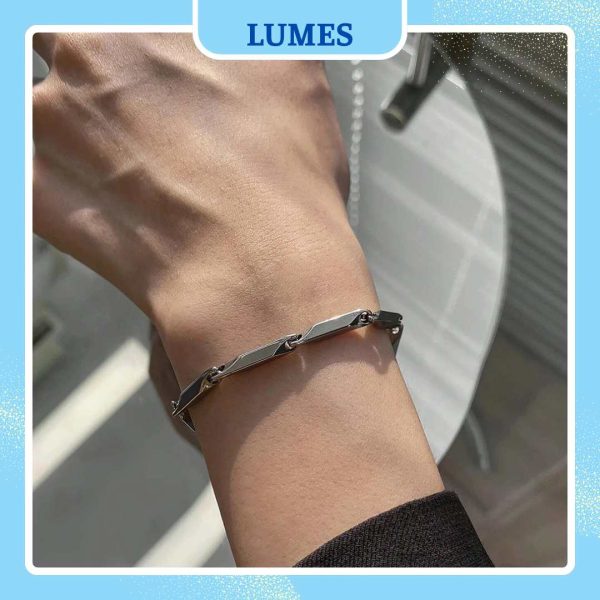lắc tay bạc nam lumes