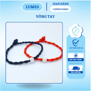 Vòng Tay Bạc Dây Đỏ Đôi Nam Nữ Đính Charm May Mắn-- Lumes–VT04